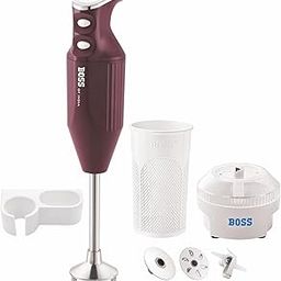 BOSS Stainless Steel Big Boss Portable Hand Blender | Powerful 275 W Motor | 5 Years Warranty* First In India | Variable Speed Control | Isi-Marked, Wine, 275 Watts-26