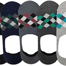 Cotton Printed Socks for Men and Women no Show Loafer Socks with Anti Slip - Pack of 5, Free Size-image-48