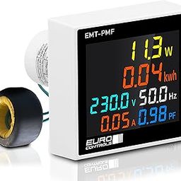EuroControls Euro Meter EMT PMF 6 in 1 AC 50-300V 100A Amp Frequency Power Factor KwH Watt Volt meter Digital Electrical reading meter Pannel mountable External CT Single phase with reset button-image-48