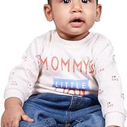 Baby Girls Long Sleeve Solid Printed T-Shirt (6months-12months) Multicolour-image-1