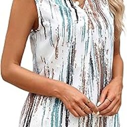 Women's Printed Rayon Sleeveless Top for Women | Western Shirt for Women Stylish Latest | Office Wear Crop Top Blouse(TO-05)-20