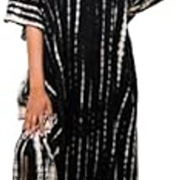 Black TieDye Swimsuit Cover up Beach Coverup Long Kaftan Lightweight Summer Swimwear Cover Ups for Women-picture-54