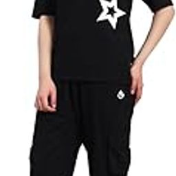 Cotton Oversized T-Shirt, Black,Women, XS to XXL, 100% Cotton, Casual Summer Wear-image-2