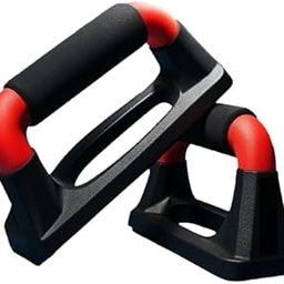GYM INSANE Hard PVC Push Up Stand with Anti-Slip Grip | Fitness Equipment | Lightweight & Portable Push Up Bars | Ideal for Upper Body, Chest, Triceps, Back Muscles & Core Home Gym Workout (Red)-image-16