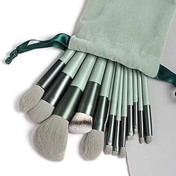 MISHU ENTERPRISE 13PCS Small Mini Makeup Brush Kit for Face, Eyeliner Powder Blush Cosmetic Set Soft Synthetic Foundation, Contour, Concealer, Cleanser, Spoolie Brushes for Travel & Daily Use (Multicolor)-image-94