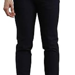 turtle Men 4 Way Stretch Ultra Slim Fit Self Design Blue Flat Front Formal Trouser-picture-26