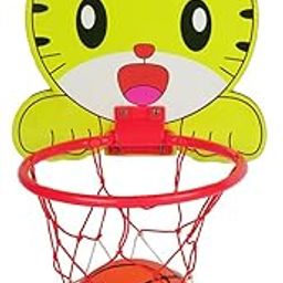 Asian Foldable Portable Tiger Print Wooden Basketball for Kids (Yellow)-image-13