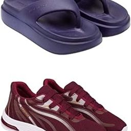 Extra Soft Classic Casual wear with Flexibility Technology Flip Flop Combo for Women's/Girl's(6112+2020)()-image-89