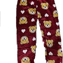 Women Girls Woolen/Fleece Maroon Pyjama Warm Winter Wear Free Size (28 till 34) Pack of 1-picture-41