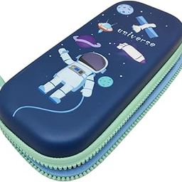 Nafhotoz Big Size Blue 3D Cover Large Capacity Space Astronaut Pencil Case Compartments Bag Compass School Pouch Organizer for Students Premium Stylish Pen Holder (Big Size Astronaut Pencil Case)-image-78