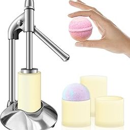 Stainless Steel Bath Bomb Press Machine with 6cm Bath Bomb Mold Set，Mold & Bath Bombs Press for DIY Making Supplies， for Crafting Handmade Spa Fizzy Bath Bombs-image-51