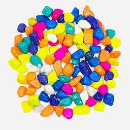 BKD 1 Kg Multicolor Pebbles Stones for Plants Pots, Aquarium/Fish Tank, Garden, Decoration, Table and Home Decor, Vase Fillers (1 Kg, Mixed Gems)-image-78