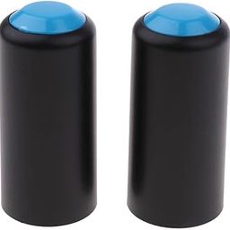 LOOM TREE® 2 Pieces Battery Screw on Cap Cup Cover for Wireless Microphone Mic Blue-15