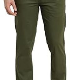 Men Cotton Stretch Solid Ultra Slim Fit Casual Trouser-image-81