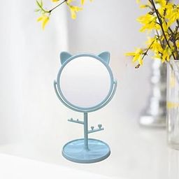 Makeup Mirror Bunny Ears,Shaving Mirror, Vanity Mirror with Stand 14cmx7cm-image-71