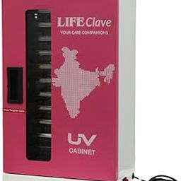 L I F E X Lifeclave By Ims Ultra-Violet(Uv)Chamber With 12 Heavy S.S. Trays|Dental Cabinet Deluxe(Pink)-15