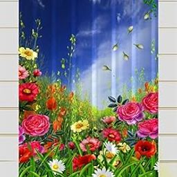 LUXE LIVING Digital 3D Flower Printed Modern Polyester | Special Long Crush Eyelet Curtain (Window- 5 Feet, Pack of 2)-image-54