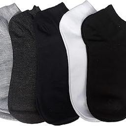 Cotton Ankle Length Socks For Men And Women-Free Size, Solid, Pack Of 5 (Multicoloured)-image-79