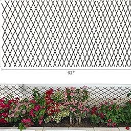 Expandable Garden Trellis Plant Support Willow Lattice Fence Panel for Climbing Plants Vine Ivy Rose Cucumbers Clematis 36X92 Inch-image-17