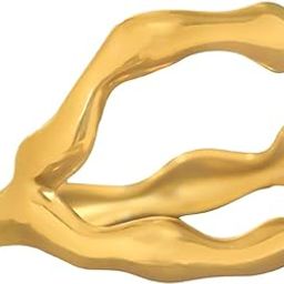 Rings For Women | Fashion Adjustable Golden Ring | Gold Plated Chunky Statement Style Finger Ring for Girls | Eternal Shine | Birthday Gift For Girls Anniversary Gift for Wife-image-4