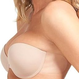 Push Up Deep U-Shaped Sticky Bra for Women – Strapless & Backless Invisible Silicone Bra with Self-Adhesive Wings – Breast Lifting Underwire with Cleavage Boost – Skin & Black-picture-28
