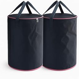 INK CRAFT Foldable Canvas Laundry Bag | 50L Durable & Collapsible Storage Basket with Side Handles for Clothes & Toys | Pack of 1 (2)-image-11