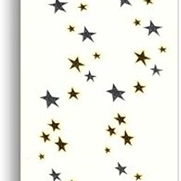 3D Temporary Tattoo Golden And Silver Metallic Sticker Stars Design Size 10.5x6CM - 1PC.-image-17