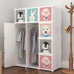 Mevigo 12 Door Plastic Soft Sheet Wardrobe for Kids, Baby Almirah for Clothes, Baby Storage Organizer, Cupboard for Clothes, Kids Wardrobe for Clothes/Toys/Books - (White, 12 Door)-image-12