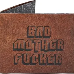 supervek Bad Mother Pulp Fiction RFID Blocking Stitched Bifold Wallet for Men - Mens Paper Slim Credit Card Holder - Men's Slimfold EDC-picture-31