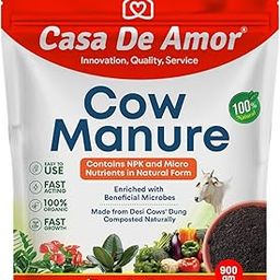 Casa De Amor Organic Cow Manure- NPK & Micro Nutrients, Compost, Plant Fertilizer for Organic Gardening- 900 gm-image-5