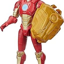 Marvel Avengers Mech Strike Iron Man 6-inch Scale Action Figure Toy Iron Man with Compatible Mech Battle Accessory, for Kids Ages 4 and Up-image-78