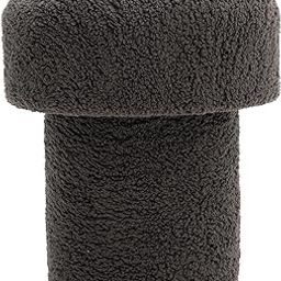 Dekorist Mushroom Pouf, Bean Bag Pouffe Home Decor Extra Seating Floor Cushion, Comfortable Mushroom Foot Rests for Living Room, Bedroom, Indoor, 40x40x42h cm, Black-image-31