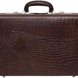 Leather Accessories 18 Inch Men's Expandable Leather Briefcase-51