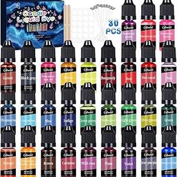 LEROKAS Candle Wax Color Set, 30 Colors Candle Color for Candle Making, Candle Wax High Concentrated Liquid Candle Colors for Beeswax, Gel Wax, Soy Wax, Paraffin Wax - 10ml Each-image-65