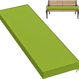 Pakunoda Premium Outdoor Bench Cushions for Patio Furniture 3.5inches Memory Foam Bench Cushion Waterproof Fade Resistant Porch Swing Cushions with Straps 60×18 Inch Grass Green-image-21