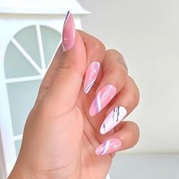 Buddy Jelly Trends Premium Designer 24pcs Stick-on Nails set, with Easy Glue Tab application, Nails are Reusable & Unbreakable (Y-171)-15