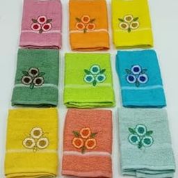 SHLINCO Cotton Handkerchiefs, Floral Embroidered, 26 x 26 cm, Multicolour Pack of 9-image-73