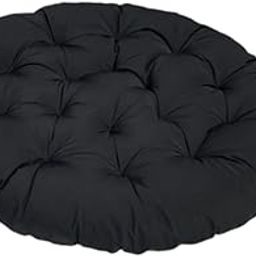 Jazzy Pearls Padded Seat Cushion Egg Chair Cushion Round 40cm for Meditation Sofa Outdoor Black|1 Portable Plant Umbrella|Cushions & Pads| Yard, Garden & Outdoor Living-image-8