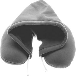 Velvet Hoodie Neck Pillow for Travel Grey Color-image-76