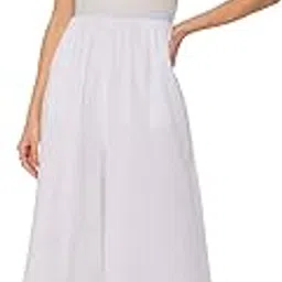 the souled store Cutwork Jumpsuit: Classic White Women and Girls Sleeveless Square Neck Cotton Jumpsuits-picture-30