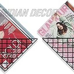 Indian Decor. 2929 Metal Triangle Shaped Magazine Holder (Black, Standard) -Pack of 2-image-17