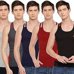 Men's Solid Regular Fit Gym Vest-image-9