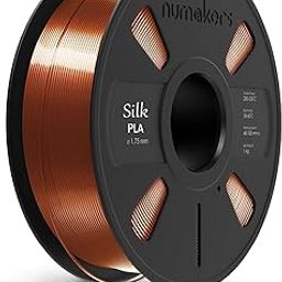 NUMAKERS Silk PLA 3D Printer Filament, 1.75mm, Dimensional Accuracy +/- 0.03 mm, 1 kg Spool (2.2 lbs), Compatible with Most FDM Printers (Silk Copper)-image-65