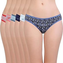 bodycare Women's Cotton Pack Of 6 Printed Bikini Briefs Deluxe Panties In E9700-6Pcs-B-picture-9