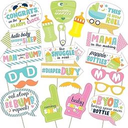 Party Propz Baby Shower Props- Set Of 21 Pcs Baby Shower Decoration Items | Maternity Photoshoot Props | Baby Naming Ceremony Props | Baby Shower Props For Decorations | Maternity Props For Photoshoot-10