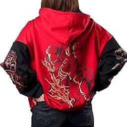 Unisex Tokyo Jujutsu High Anime Oversized Hoodie for Men and Woman, Shared Soul Printed Hooded Drop Shoulder Cosplay Anime Hoodies-image-65