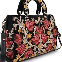 Synthetic Leather Gorgeous Embroidery Stylish Design Shoulder Crossbody Hobo Women Handbag-29