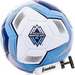 Franklin Sports MLS Vancover White Caps FC Soccer Ball - Official Size 5 Soccer Ball - Soft Abrasion Resistant Cover - Official Size and Weight Soccer Ball - Air Pump Included-image-58