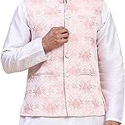 Mens Stylish Polyster Floral Digital Printed Nehru Jacket | Two Pockets | Mandarin Collar | Lightweight | Comfortable Mens Nehru Jacket-image-96