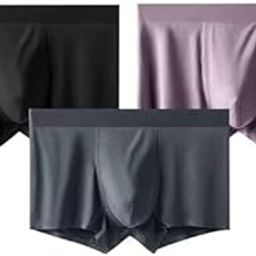 Men's ice Silk Underwear Seamless Design Underwear, Summer ice-Feel Breathable Boxer Shorts | Multicolor (Pack of 1)-image-68